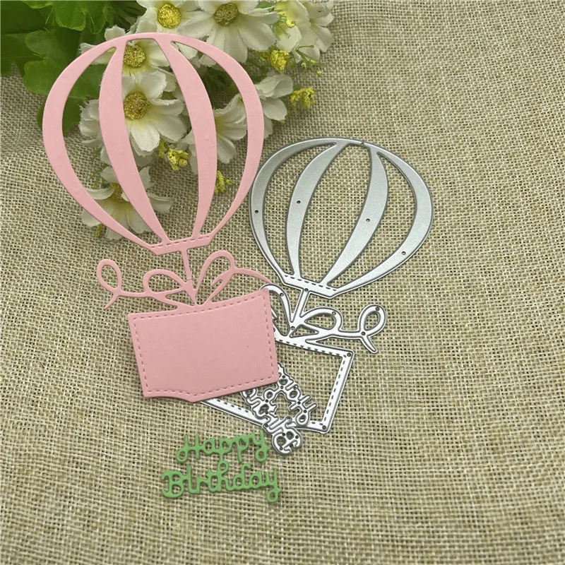 Lace hot air balloon Metal cutting dies  mold Round hole label tag Scrapbook paper craft knife mould blade punch stencils dies