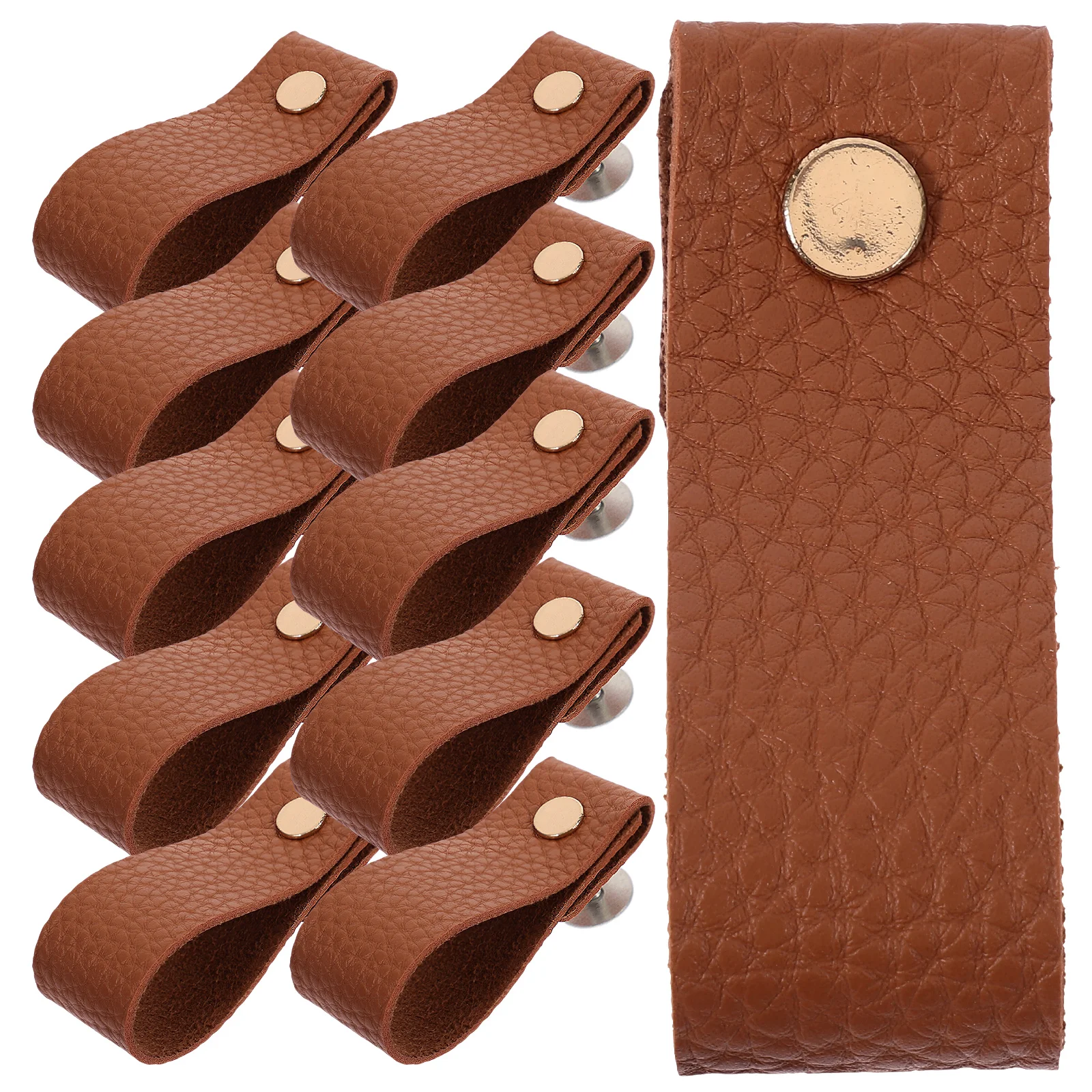 

12 Pcs H Pu Pulls For Dresser H Brown Pu Vintage Pulls Cabinet Wardrobe Dresser Hardware Accessories