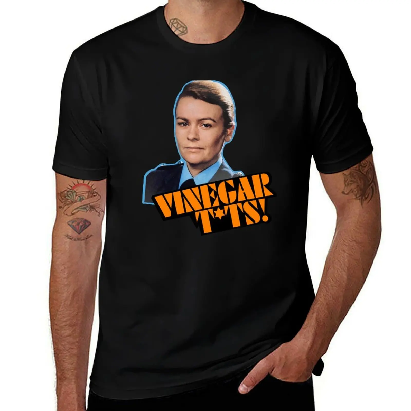 Prisoner Cell Block H Vera Bennett 'Ol' Vinegar!!' T-Shirt Stylish Print Short Sleeve Tee T-Shirt