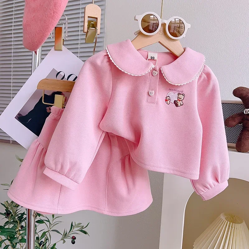 

Girls Clothes Set Autumn Spring Fashion Outfits Kids Tops+Skirt Children Clothing Sets Fall Toddler Girl Clothes 2Pcs 2-7Yrs