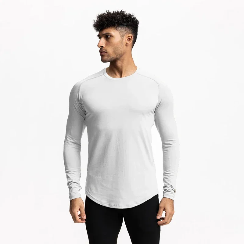 Maglia sportiva aderente uomo, maniche lunghe