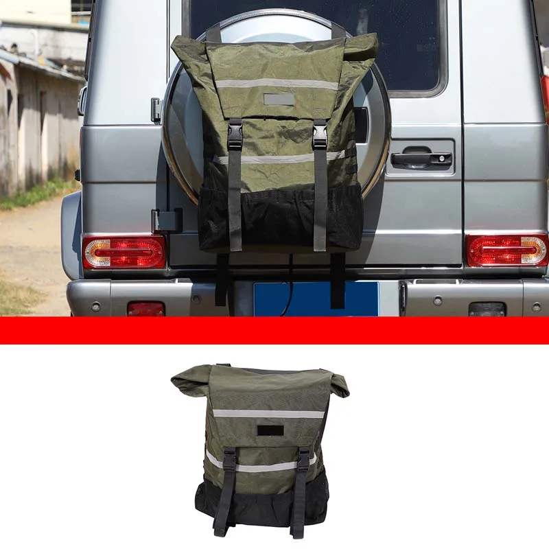 For 2004-18 Mercedes-Benz G-Class W463 nylon cloth green car spare tire multifunctional hanging bag storage bag car accessories