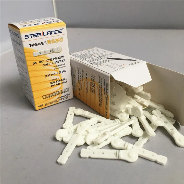 ACCU CHEK  100pcs  Lancent soft5 28G Roche Disposable blood collection needle