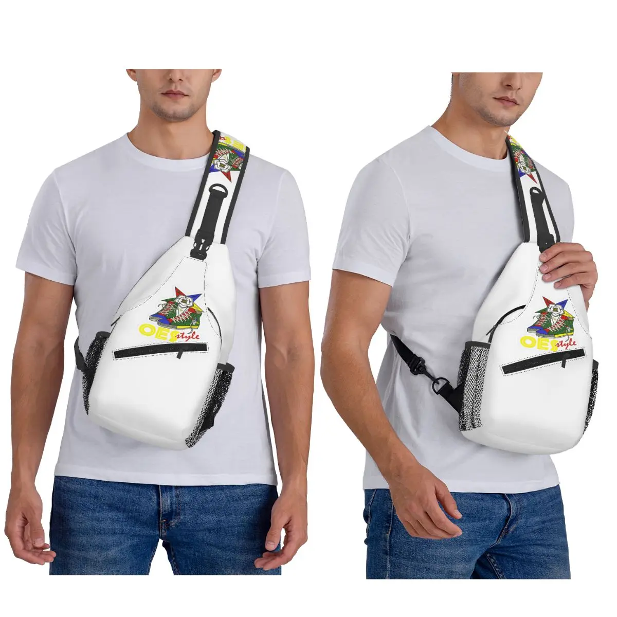 وسام النجمة الشرقية حقيبة الصدر الرجال حبال Crossbody على ظهره حقيبة الصدر السفر المشي لمسافات طويلة Daypack حقيبة الكتف