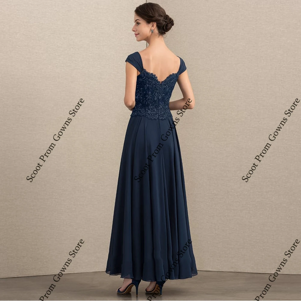 Vestidos para madre De novia azul marino, vestidos De fiesta De boda De manga larga para mujer, novedad De verano 2021, bata De playa De gasa