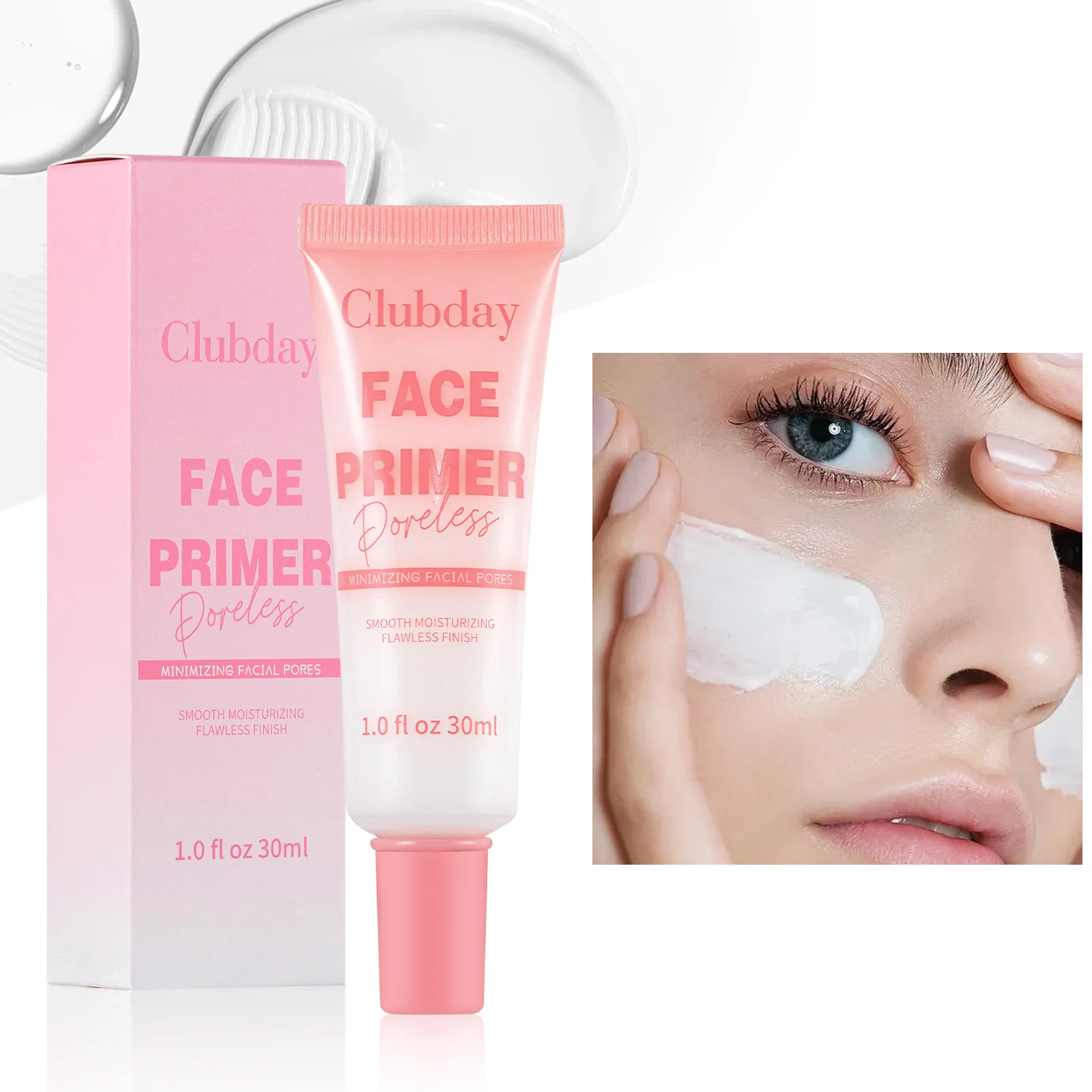 Primer per il trucco, primer viso idratante e nutriente, pori invisibili, primer gel a tubo morbido, illumina il tono della pelle e duratura