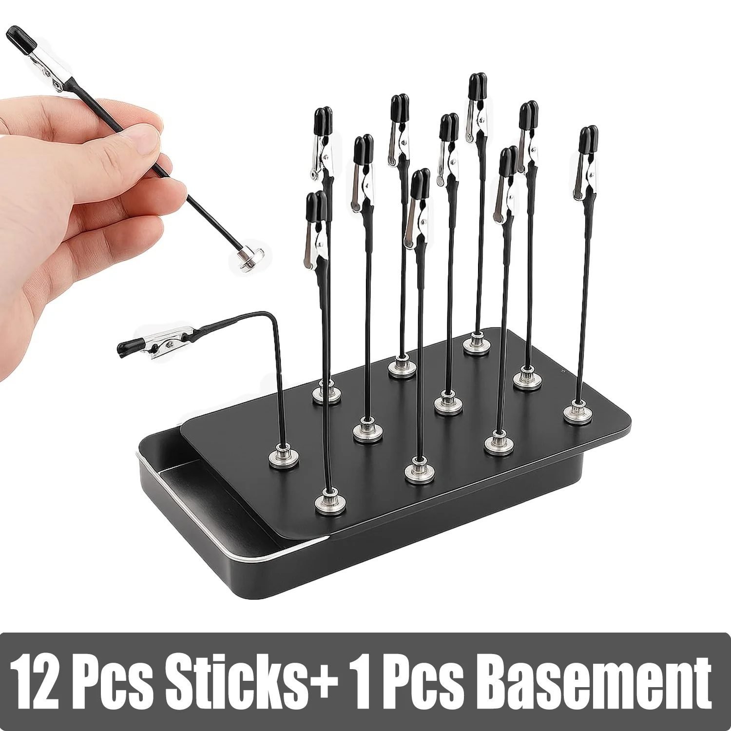 12pcs Model Painting Stand Base Holder Magnetic Bendable Alligator Clip Extra Long Arms for PCB Soldering & Circuit Board Repair