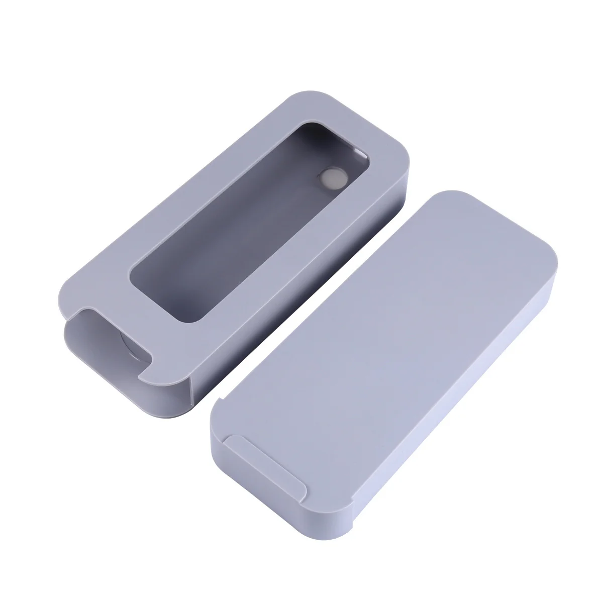 1 قطعة من البلاستيك ABS صندوق تخزين لاصق مخفي رمادي درج نمط حامل قلم منظم مكتب لقرطاسية المكتب