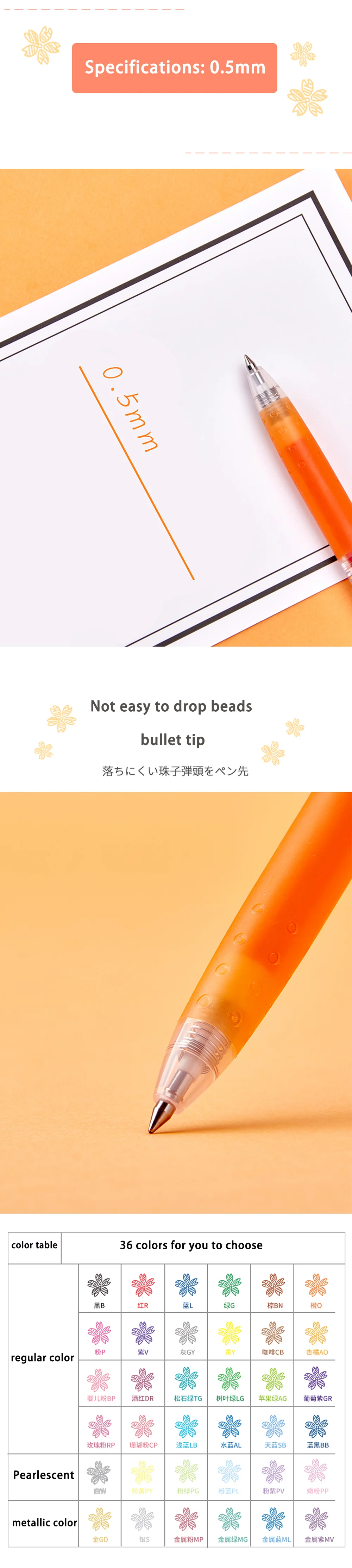 6/12 farbe PILOT Saft Gel Stift Set Drücken Sie Typ Farbe Kugelschreiber 0,5mm Hinweis-nähende Hand Konto Schreibwaren schule Liefert – Detail 3