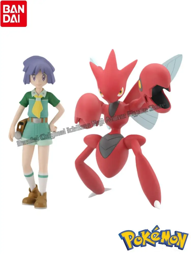 In Stock Bandai Model Doll Brand New Boxed Pokemon Tsukushi Scizor Anime Characters Original Garagekit Collectible Action Figure