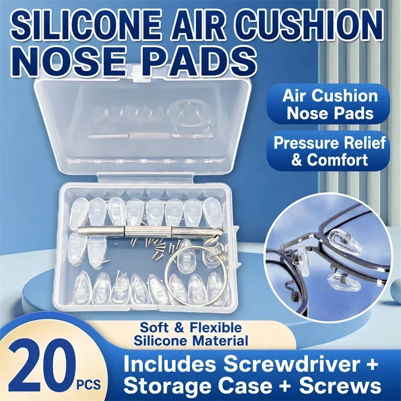 Glasses Nose Pad Accessory Box Silicone Nose Bridge Pad Pressure Reduction Anti-Slip Pressure Relief Nose Pad Eye Frame