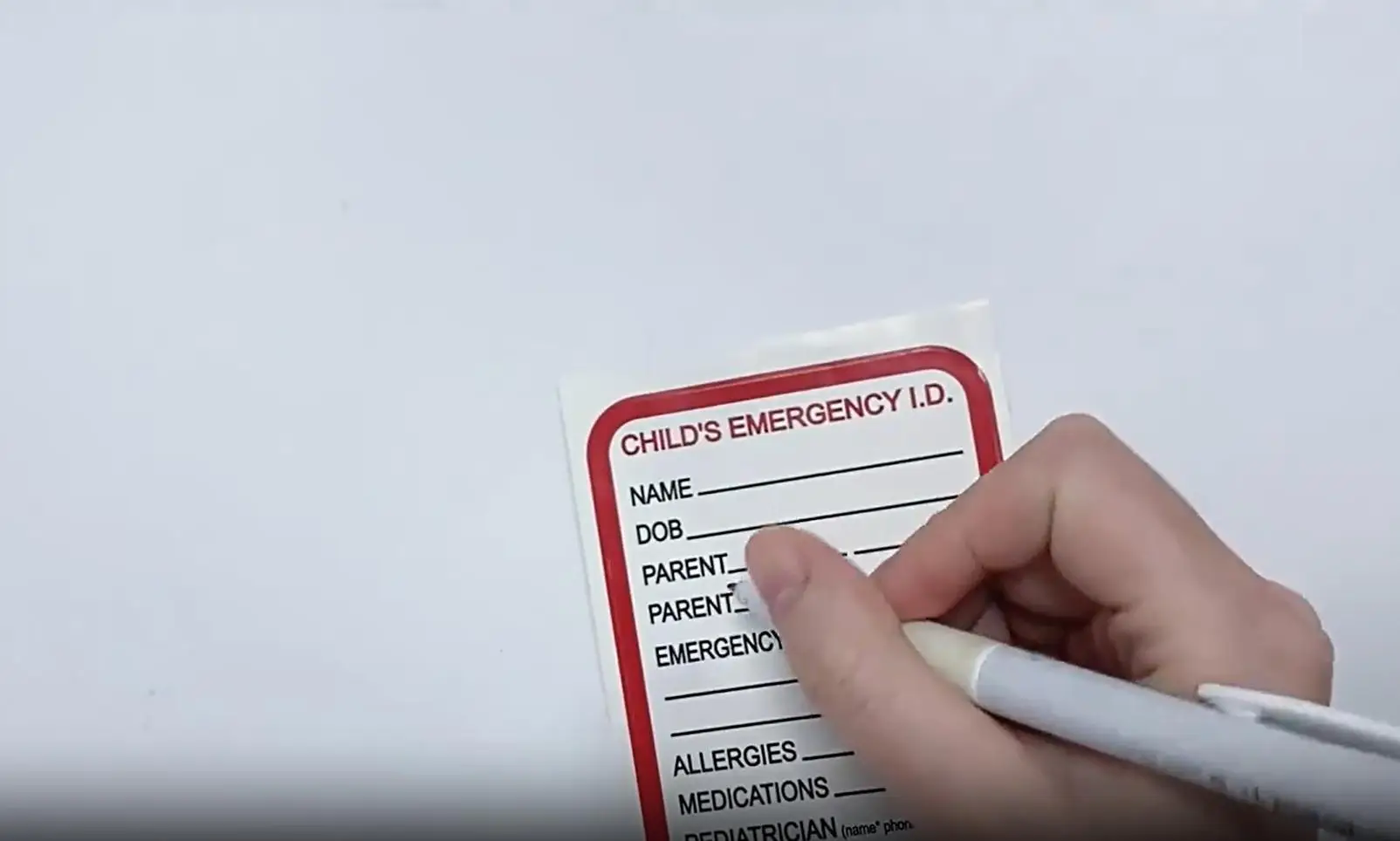 

10Pcs Medical Information Stickers Emergency Car Seat Identification Labels for Stroller Backpack Diaper Bag School