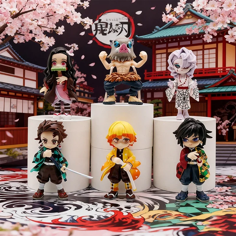 

Аниме Demon Slayer Kimetsu no Yaiba Multiform Рисунок Слепая коробка, фасоль Танджиро Фигурка Воин ПВХ Модель Рождественский подарок
