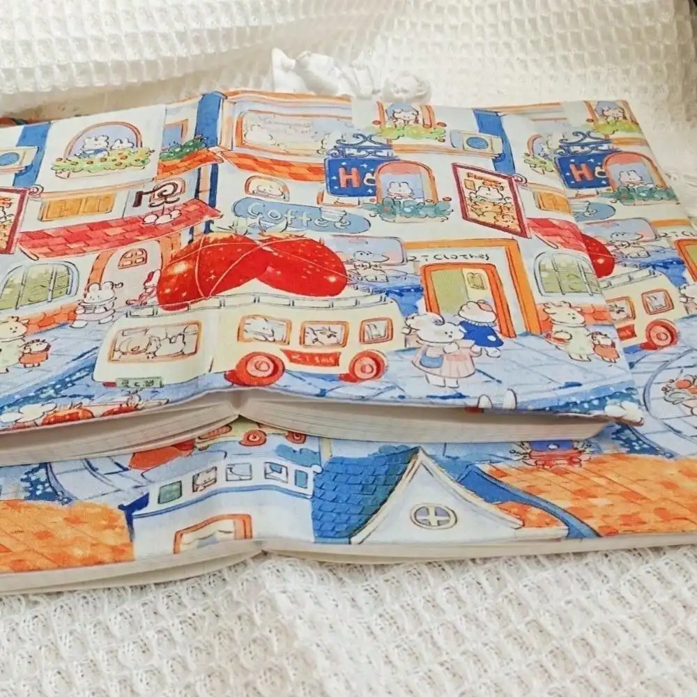 A5 A6 Kaninchen Stadt Buch Abdeckung Planer Fall Abdeckung Schutzhülle Journal Cover Schutz Büro Schreibwaren – Detail 6
