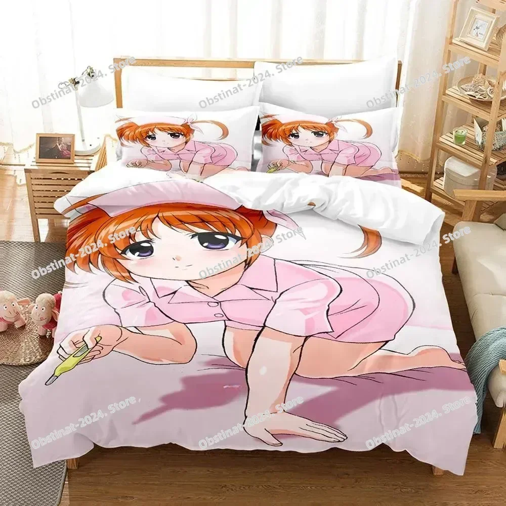3D Anime Kawaii Girls Rizelmine Bedding Set Printed With Pillowcase Bed Duvet Cover Soft Single Double Queen Super King Size
