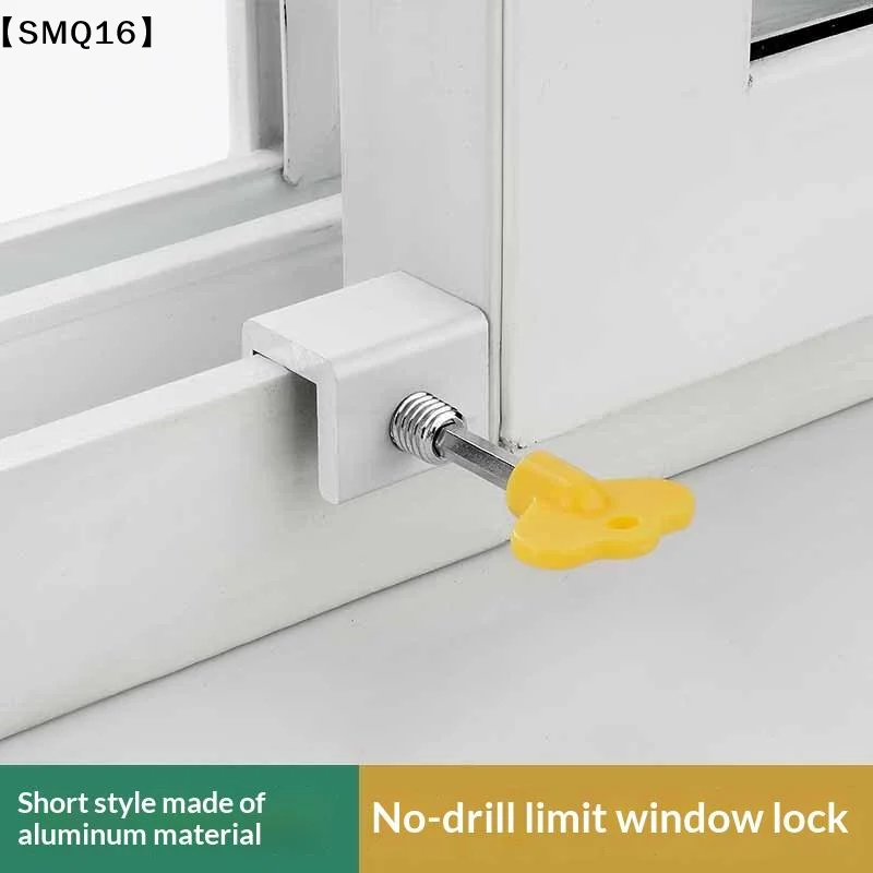 Window Lock, Adjustable Sliding Door Lock With Key, Aluminum Window Security Safety Locks For Kids & Pets【SMQ】