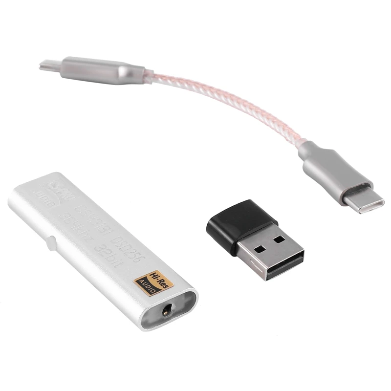 

TYPE C to 3.5MM DSD256 for Android Headphone Amplifier Adapter Portable USB Logic Hifi for Ios Win10 PC