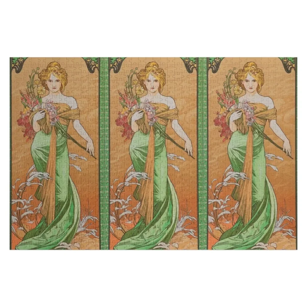 The season spring - Alphonse mucha Jigsaw Puzzle Anime Wooden Jigsaws For Adults Personalized Baby Object Puzzle