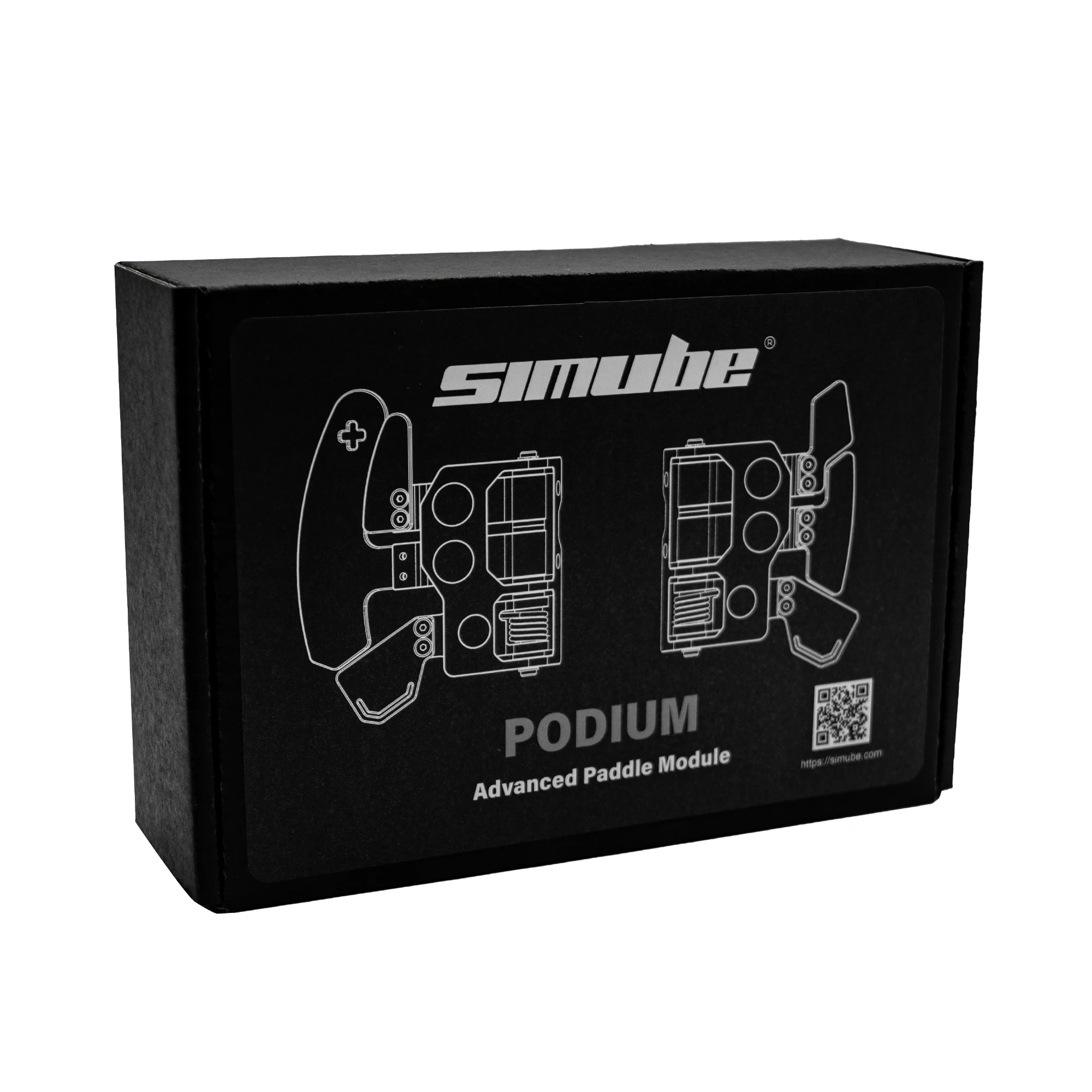 Simube Podium Advanced Paddle Module for Fanatec Carbon Fiber & Aluminum Alloy Featuring magnetic shifters and Hall sensors