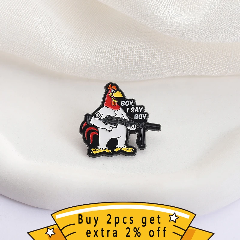 Boy I Say Boy Enamel Pin The Fighter Jet In The Rooster Metal Brooch Lapel Backpack Badge Jewelry Accessory Fine Gift For Friend