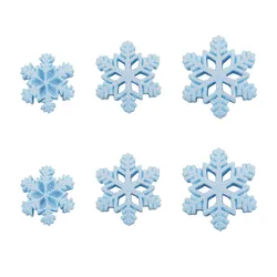 12PCS Resin Blue Snowflake Cabochon Embellishment Flatback Decor For DIY Wedding Party Crafts Jewelry Findings Accessory