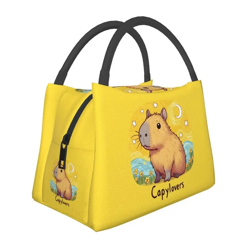 

Capybara Insulated Lunch Tote Bag for Women Portable Thermal Cooler Food Lunch Box Work Travel