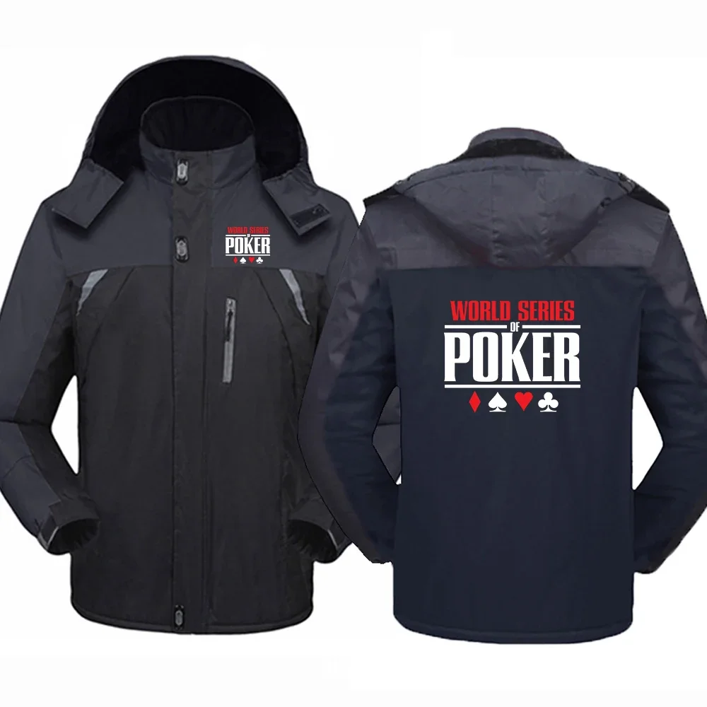 2024 World Series of Poker Thicken Windbreaker Coats Waterproof Warm Outdoor Couples Cold-Proof Mountaineering Comfortable Tops