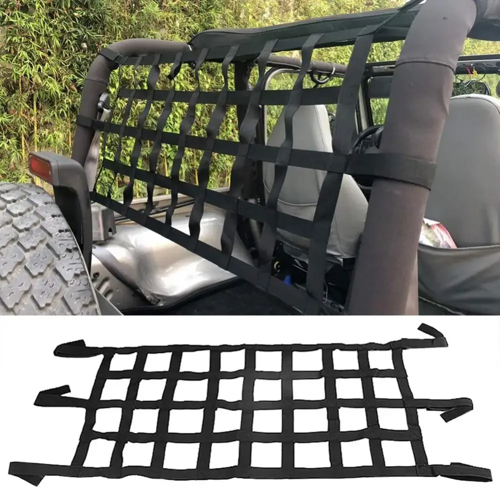 Samochodowa siatka bagażowa na dach, tylna siatka do przechowywania bagażu, hamak do Jeep Wrangler