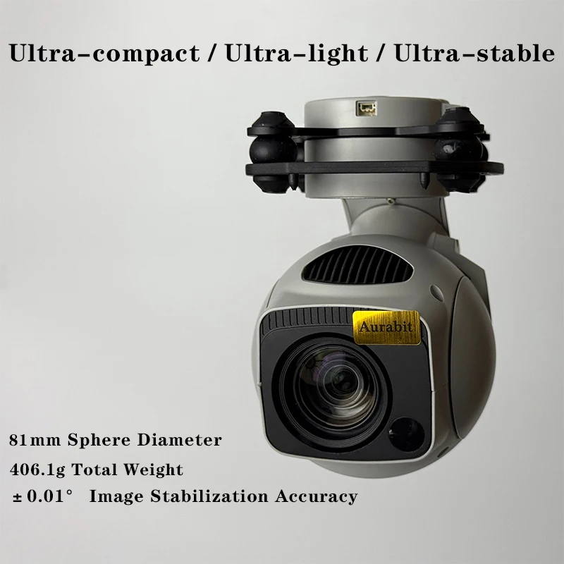 4K 40x Hybrid Zoom 8.3MP 3Axis Gimbal Spherical Camera Pod Starlight Night Vision AntiShake Stabilized UAV Drone Car Yacht USV