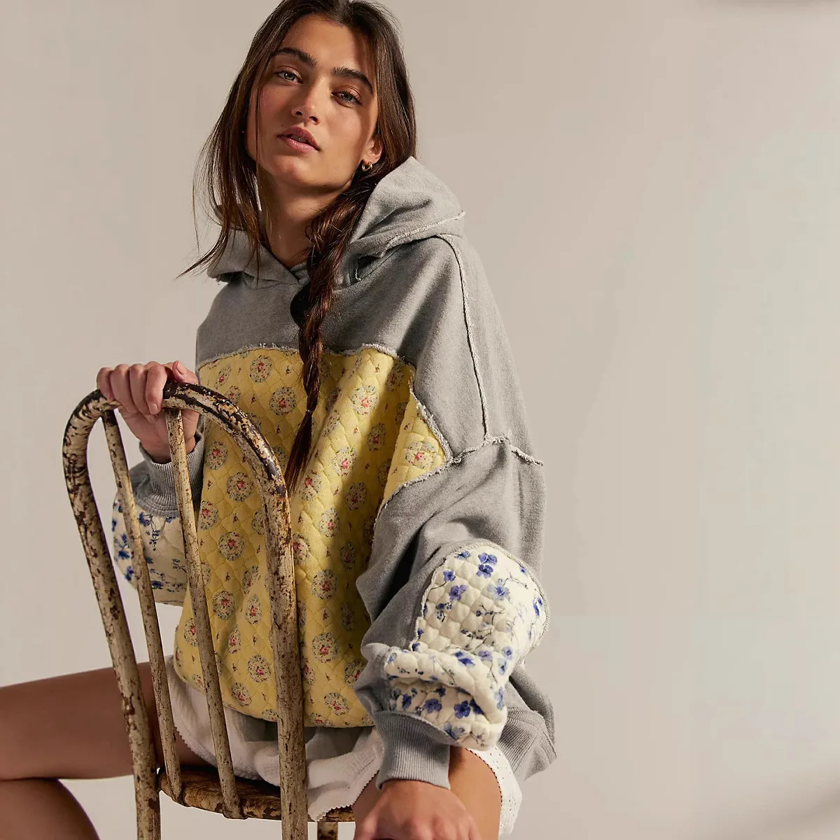 Vrouwen Trui Y2k Kleding 2025, Nieuwe Capuchon Geborduurd Patchwork Sweatshirt Trui Casual Top Voor Vrouwen Kleding Vintage Hoodie