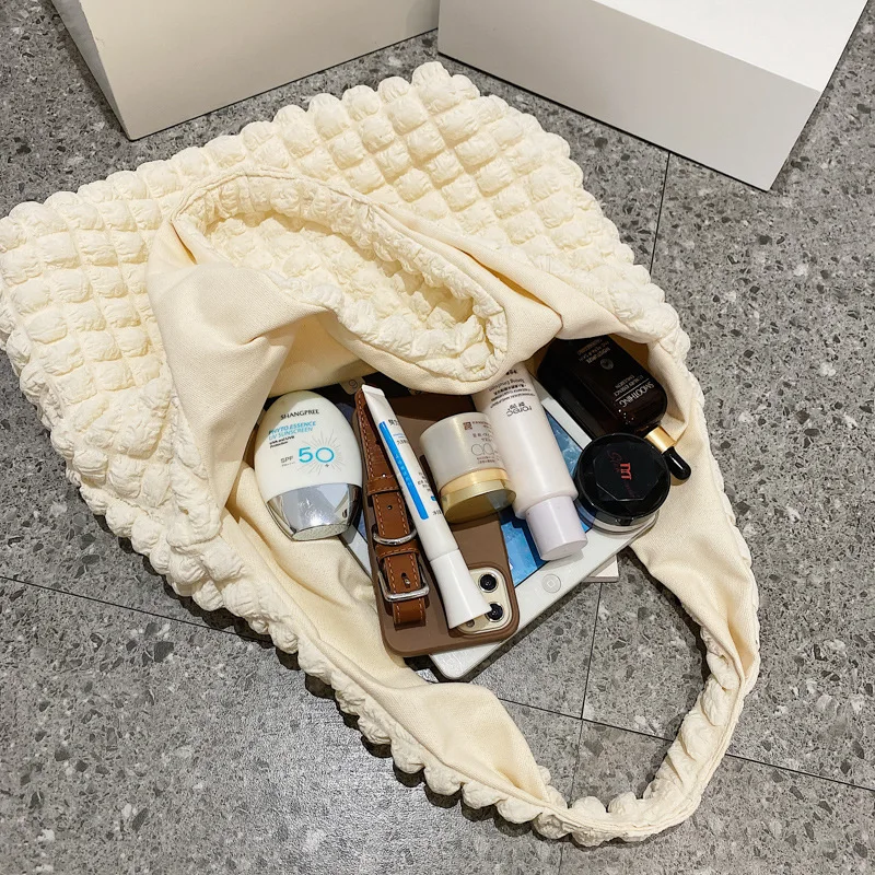 Damenmode geste ppte Umhängetasche Raum Baumwolle große Kapazität Handtasche und Geldbörse für weibliche Reise Einkaufstasche Hobos Taschen – Detail 29