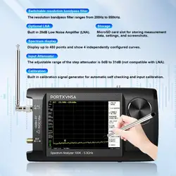 R91A SA5 Handheld Spectrum 4Inch IPS LCD, Multifunctional Frequency Analysis Tool 100kHz-5.3GHz 5000mAh Rechargeable