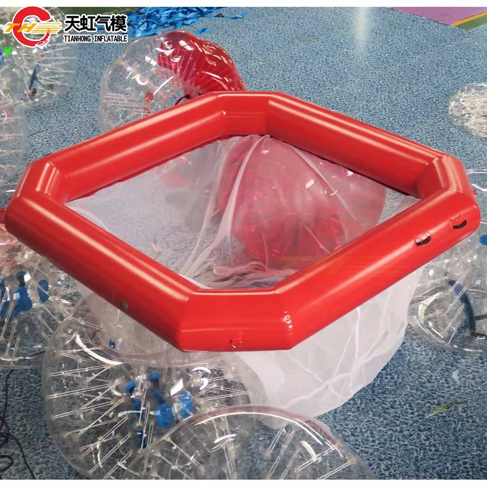 Piscina inflável de 3x3m com rede para natação, projeção de água-viva, novo design, piscina flutuante no mar para venda