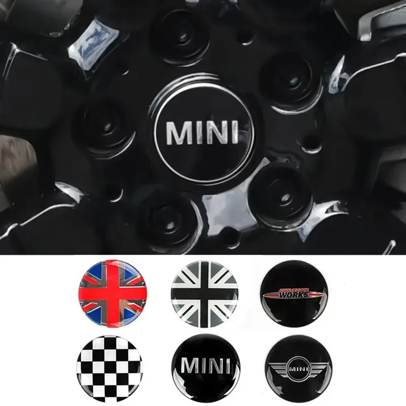 

52mm Car Wheel Center Aluminium Stickers for Mini Cooper CLUBMAN COUNTRYMAN R53 R56 R57 JCW R50 R52 R58 R60 Exterior Decoration