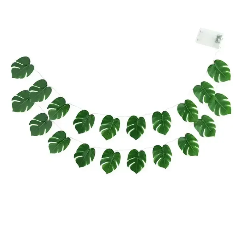 10/20LED Artificial Turtle Leaves String Light Home Garden Wedding Baby Shower Hawaii Jungle Theme Birthday Party Decoration