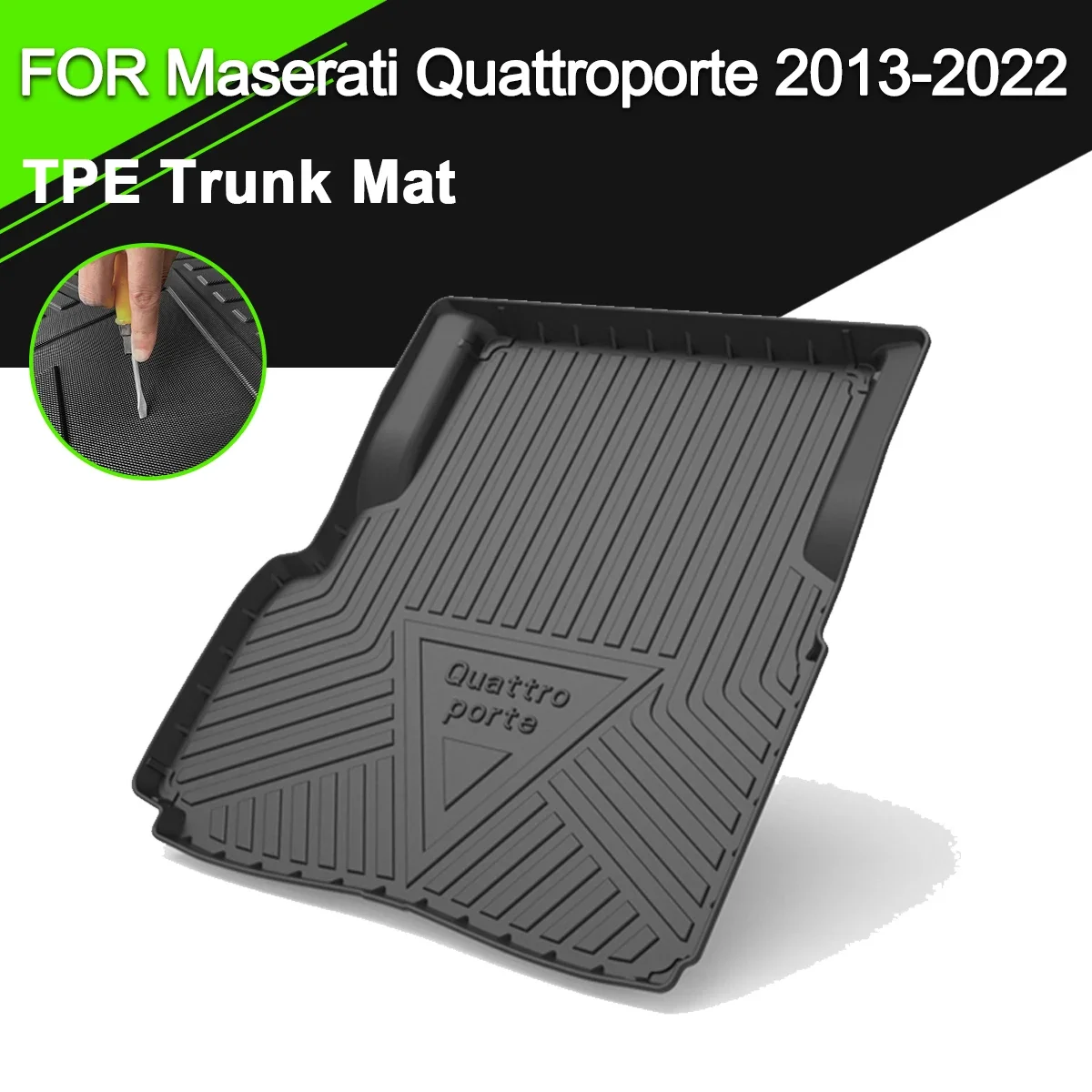 

Trunk Mat TPE FOR Maserati Quattroporte Ghibli Levante 2013-2022 Car Waterproof Non-Slip Rubber Cargo Liner Accessories