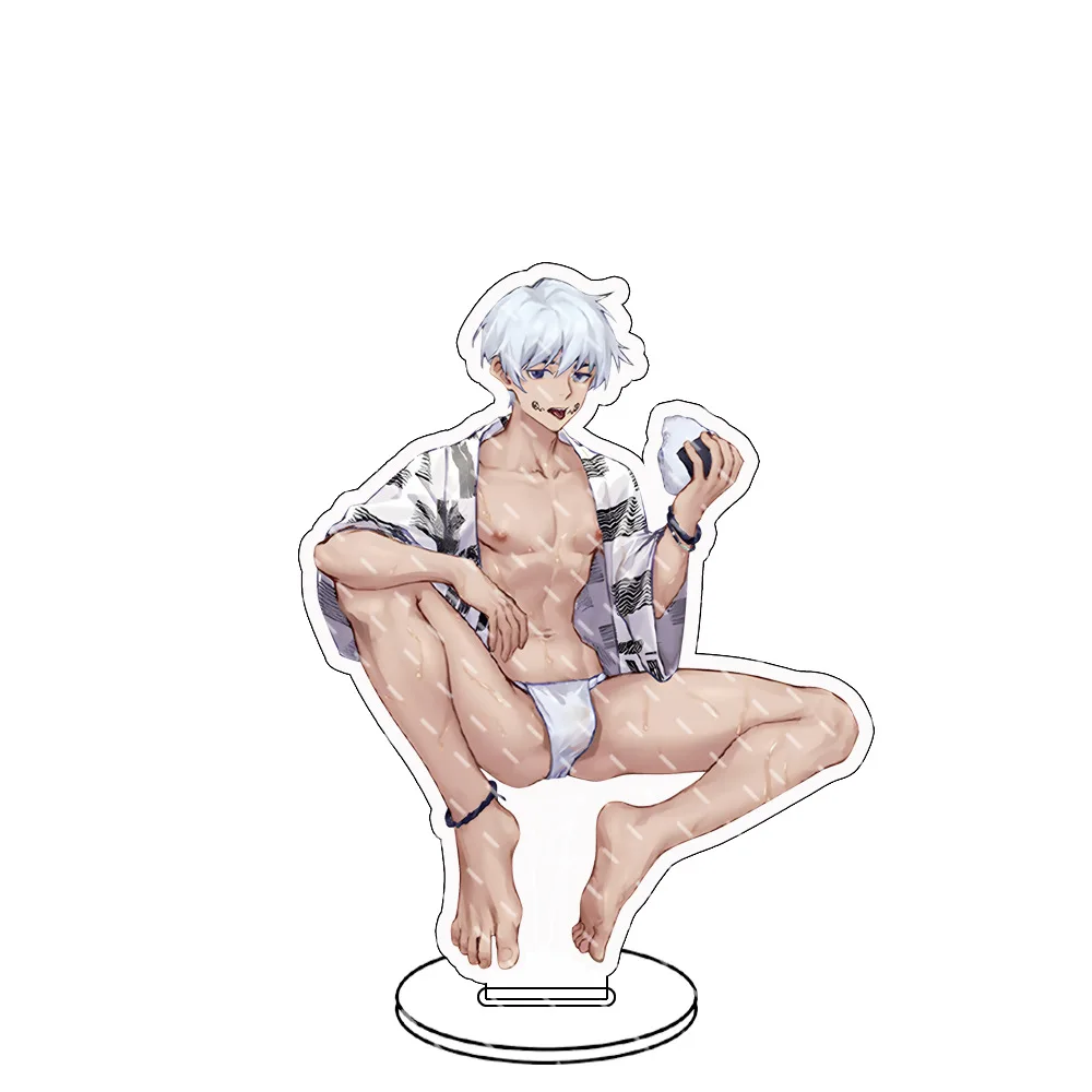 12CM Jujutsu Muscle acrilico Stand Satoru Gojo Sexy acryi Doll accappatoio Ryomen Sukuna Figure Fushiguro Toji Statue Home Decr Toy