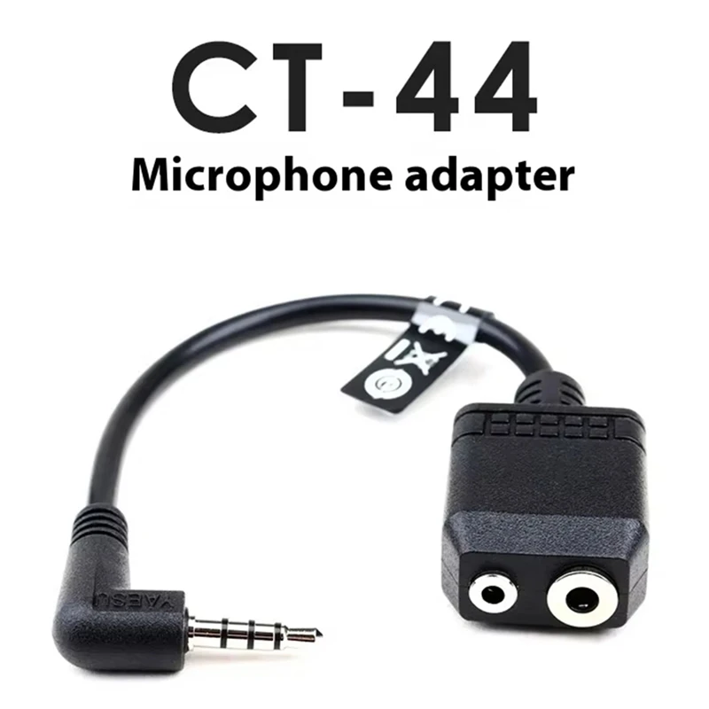 Super Sale New CT-44 Microphone Adapter 2 to 1 Hand Microphone Conversion Line for VX-3R FT5DR