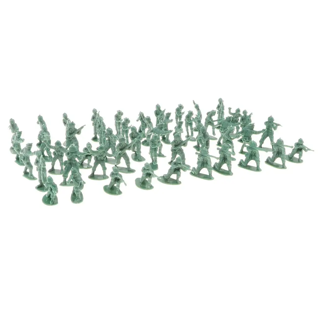 4cm Set/100pcs Plastic toy Kit Army Men Models Sand Scene Play