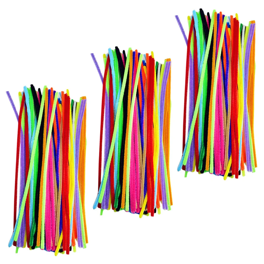 

Childrens Day Chenille Stem Color Twist Stick DIY Accessories for Kids Handmade Tool Fluffy Pipe Cleaner