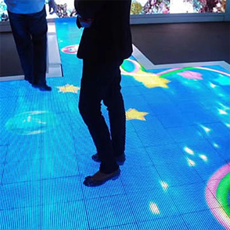 Human-Screen InteractionInteractive LED Floor Screen Dance Floor Panel Stage Show Ocean Wave Effect High Resolution Indoor Kewei