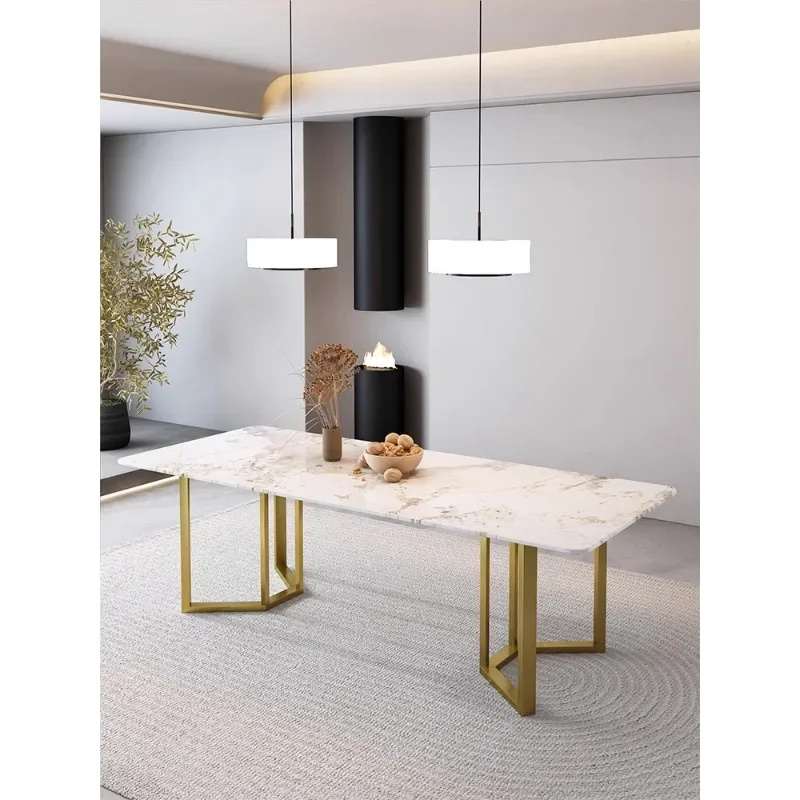 Nordic light luxury stainless steel  bracket marble rock slab table feet custom metal carbon steel table