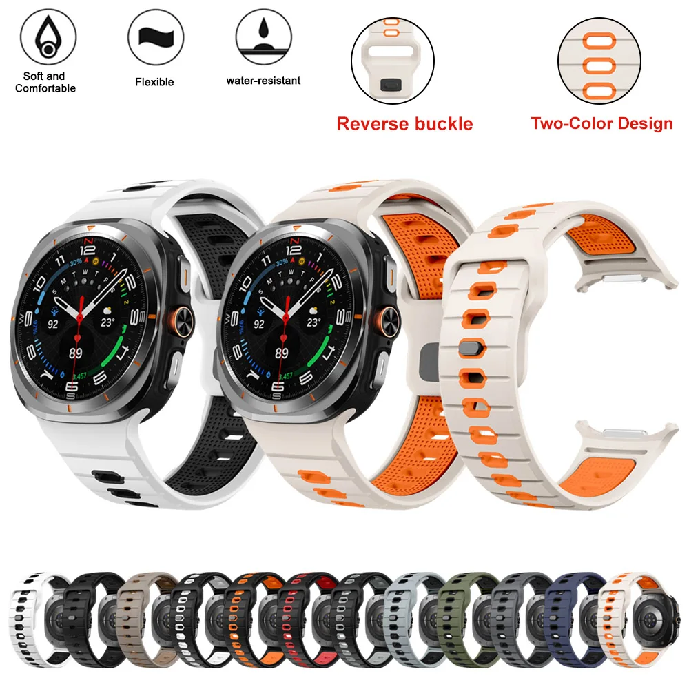 Silicone Band Compatible with Samsung Galaxy Ultra Band Sport Soft Breathable Replacement Bracelet for Galaxy Ultra 47mm Strap