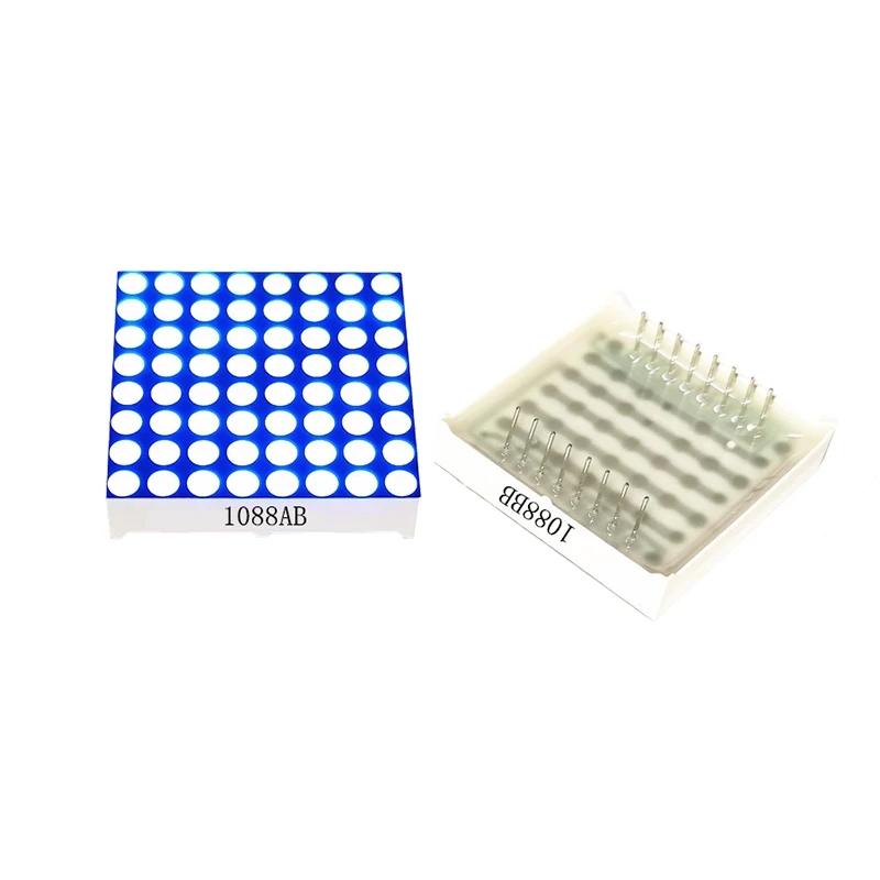 10szt 8x8 Mini Dot Matrix LED 1088AHG Display Red Blue Green White Yellow CCommon Cathode Digital Tube 32mmx32mm 3mm DIY Kit