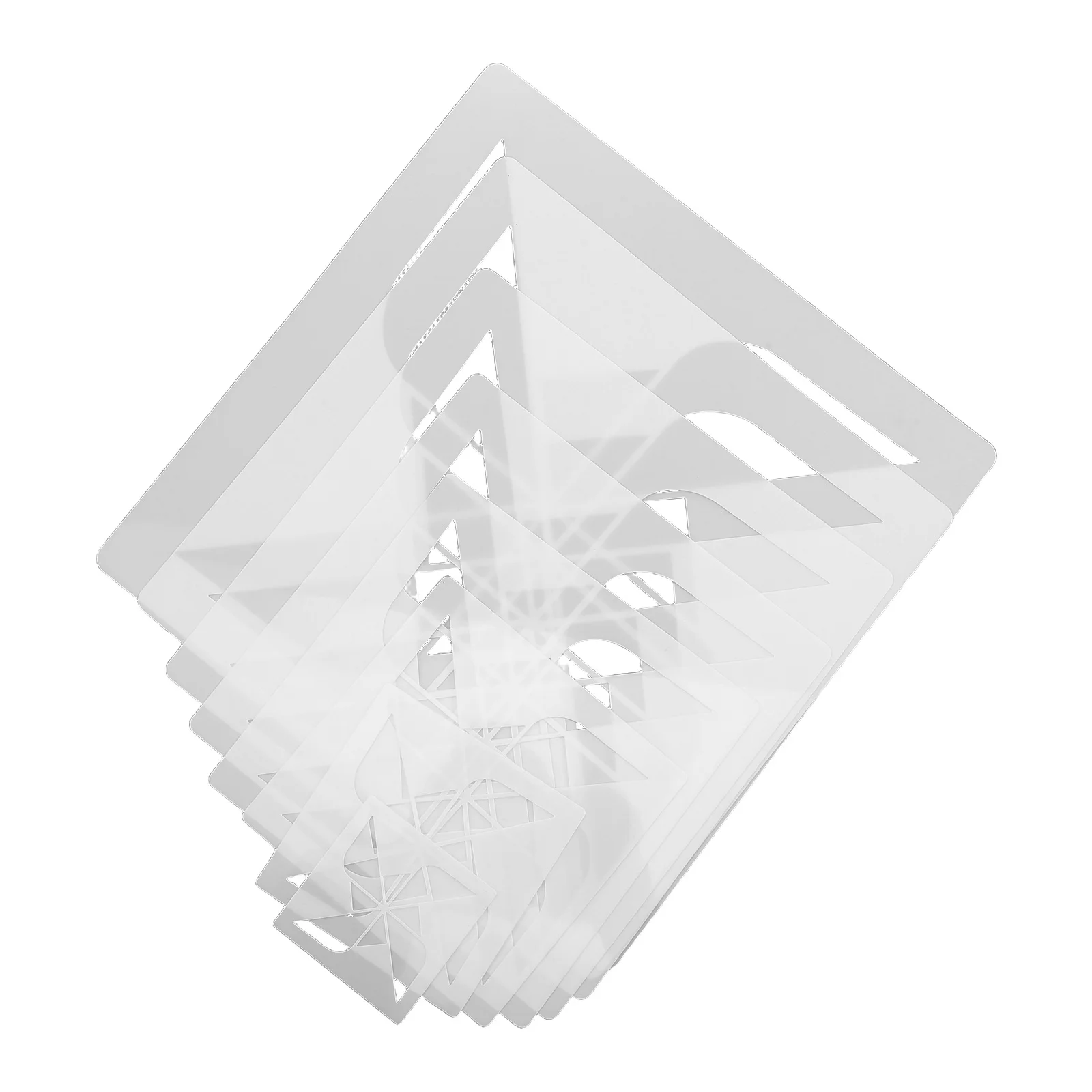 

8Pcs Large Windmill Stencil Plastic DIY Hollow Spray Painting Templates for Garden Home Indoor Outdoor Craft Decoration