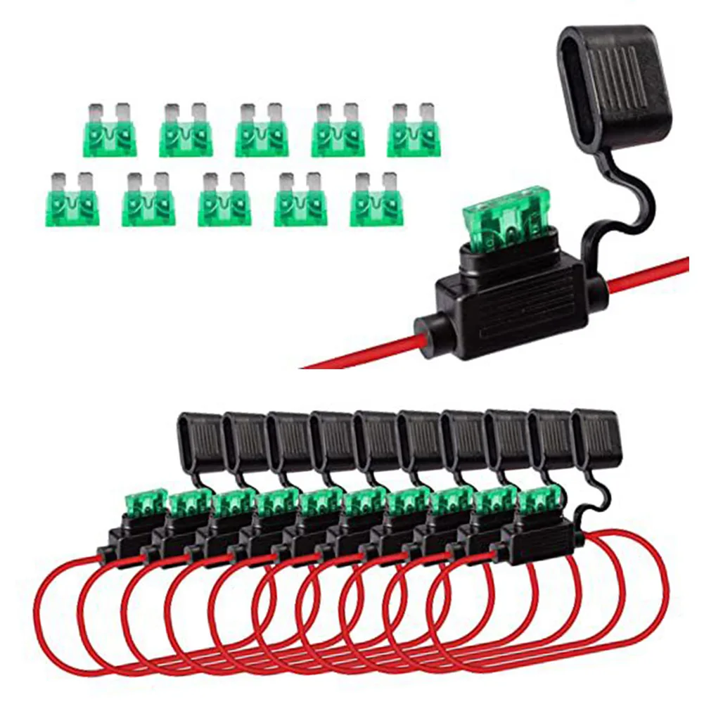 Tools Fuse Holder Length/Cable 27cm Max Current 30A Max Voltage 32V Mini Socket 10* Terminals 10pcs Safety Wire