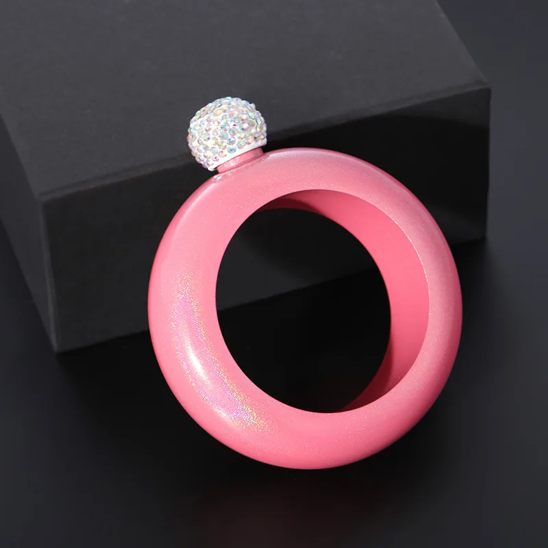 3.5oz SS اليد oring قارورة الورك مع قمع جيب قارورة الورك هدية حزمة الكحول ويسكي قارورة الورك غطاء برغي رجل هدية