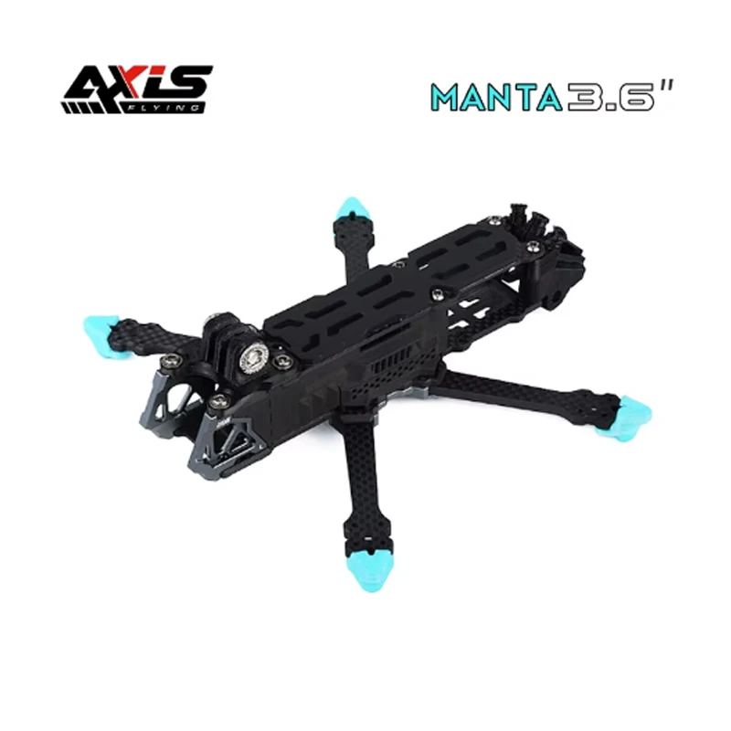 

Axisflying MANTA 3.6inch Squashed-X Carbon Fiber Frame Kit Wheelbase 162mm Suitable For Gemfan-3630 Prop 3.6” Freestyle Drones