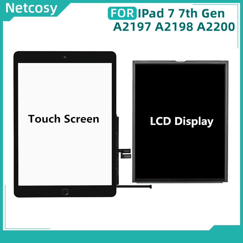 Netcosy Touch Screen Digitizer Panel Home Assembly / LCD Display Replacement For IPad 7 7th Generation 10.2