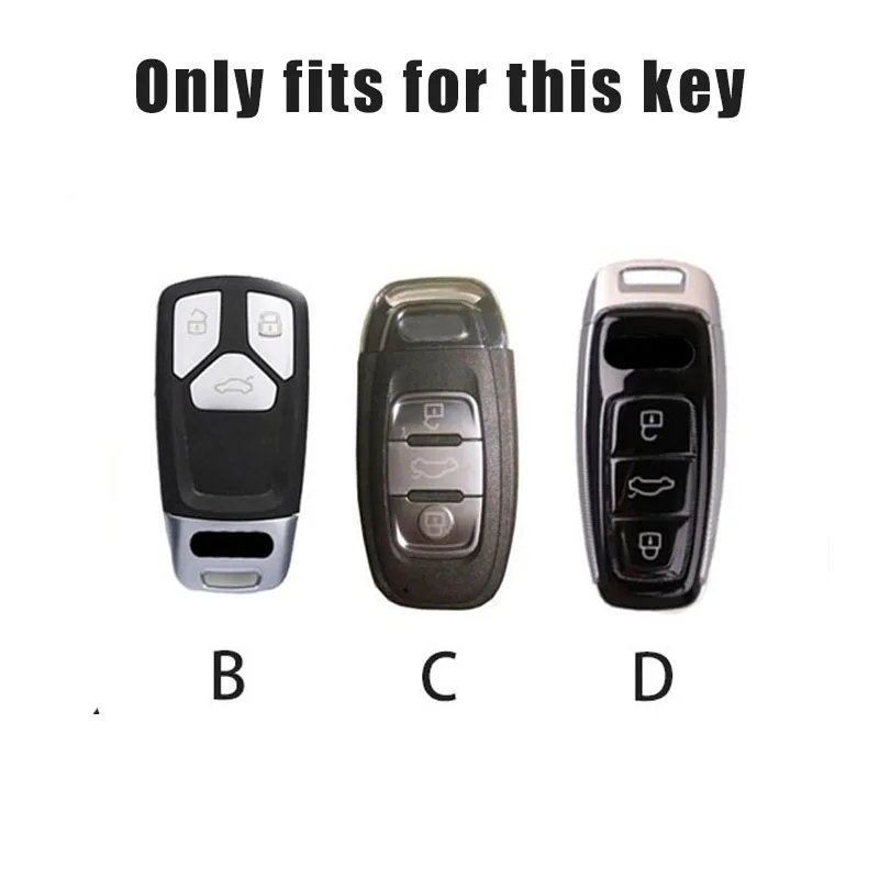 Holder Accessories Car Key Fob Cover for Audi A4 A5 A6 B6 B7 B8 A7 A8 Q5 Q7 R8 TT S5 S6 S7 S8 A8L SQ5 Keyless Keychain Durable